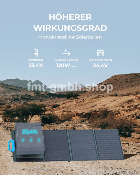 BLUETTI Solar Panel 120W für Tragbare Powerstation - Faltbares Solarmodul
